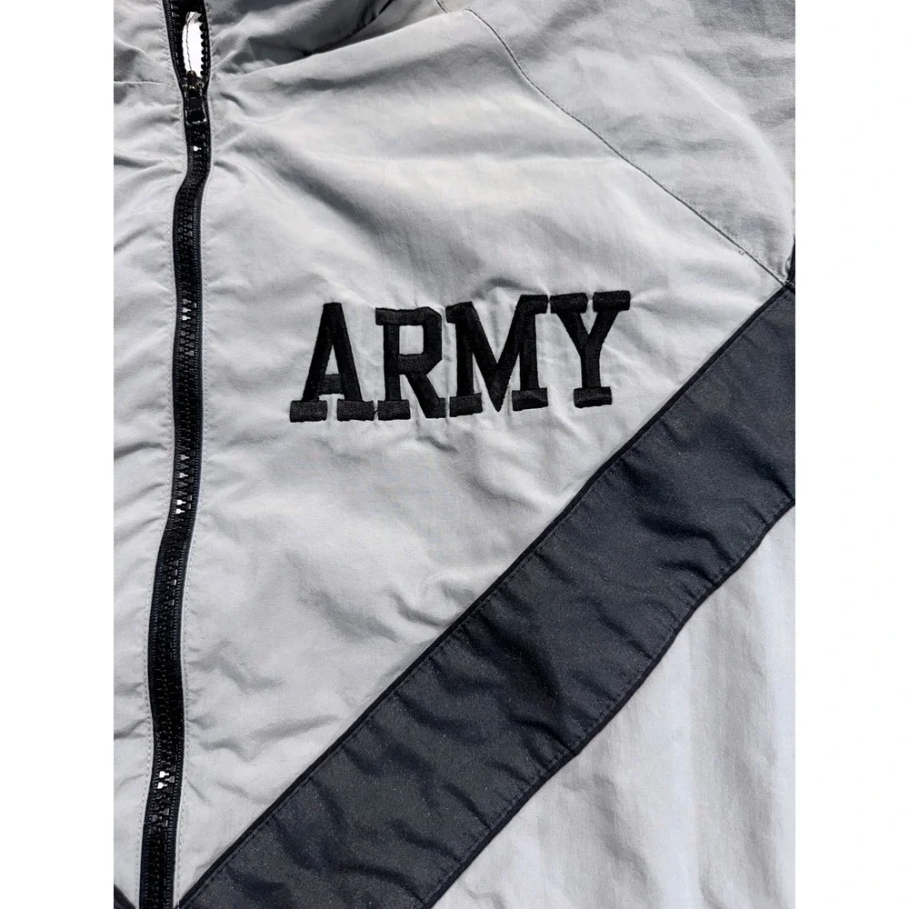 US Army PFU Physical Fitness Uniform Jacket XL Regular Gray Black Military PT